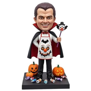 Imagem de Criador de doces de Halloween personalizado 2025, bobblehead, avental de vampiro e pirulito de morcego, para pai, marido, irmão, fãs de temporada assustadora, decoração de Halloween