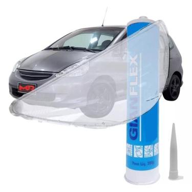 Imagem de Lente Farol Fit 2003 2004 2005 2006 2007 08 Esquerdo + Cola - MR