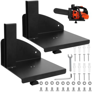 Imagem de Zejoot Suporte universal de motosserra montado na parede, para Stihl MS250 MS251 MS170 MS171 MS172, kit de suporte de rack de motosserra resistente, comporta até 29,5 kg - pacote com 2
