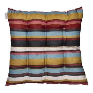 Imagem de Almofada Futon De Linho Colorida 40X40Cm Luxo - Verde-Escuro - Inspire