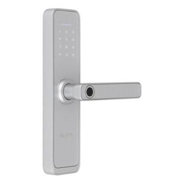 Imagem de Fechadura Digital Elsys Prata Biometria, Chave, Senha E Wifi