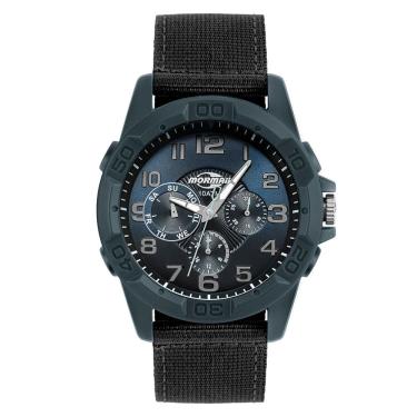 Imagem de Relógio MORMAII masculino analógico azul preto MO6P29AR/8P