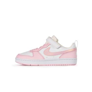 Imagem de NIKE Tênis masculino Court Borough Low Recraft, Espuma rosa branca, 13.5 UK Child