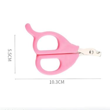 Imagem de Tesoura para Unhas Pet, Lâmina em Aço Inox, 10,3 cm x 5,5 cm, Rosa
