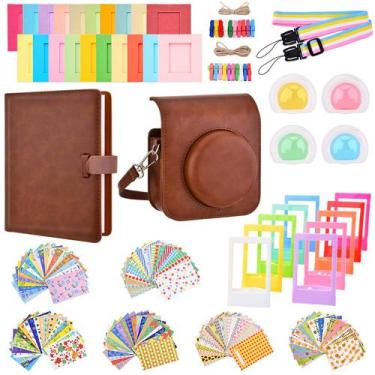 Imagem de Kit de acessórios Sunmns Mini 12 Instant Camera Brown Case