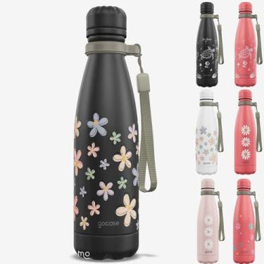 Imagem de Garrafa Térmica Gocase URBAN Original 500ml Estampas, Flores Divertida