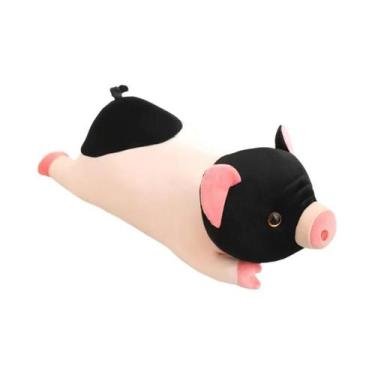 Imagem de Boneca De Pelúcia De Porquinho Rosa E Preto, Fofa E Aromática, Almofad