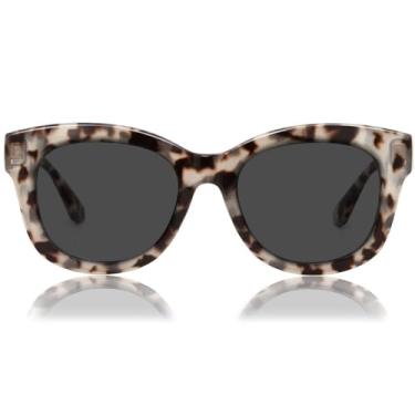 Imagem de JiSoo Óculos de leitura de grandes dimensões para mulheres e homens, leitores elegantes de design com moldura grande, S-demi Grey (óculos de sol de leitura), 1.0