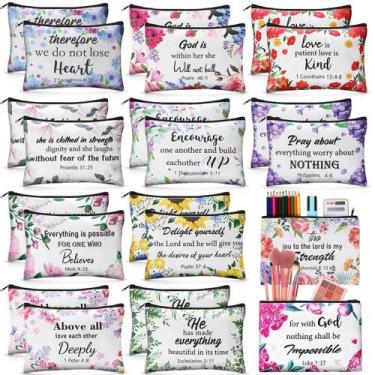 Imagem de Bolsas de cosméticos Qeeenar Christian Makeup Bag Bible 24 unidades