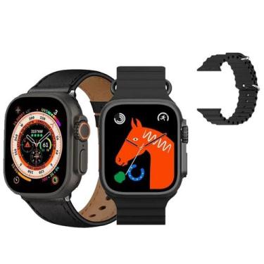 Imagem de Relógio Smart Amax Ultra 47mm Lançamento Watch8 com 2 Pulseiras, Preto