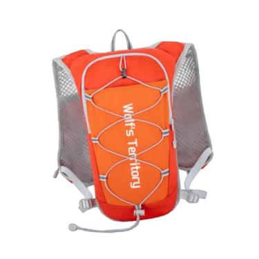 Imagem de menolana Colete de hidratação para corrida, mochila leve refletiva para homens e mulheres, para ciclismo, trilha, acampamento ao ar livre e corrida, Laranja