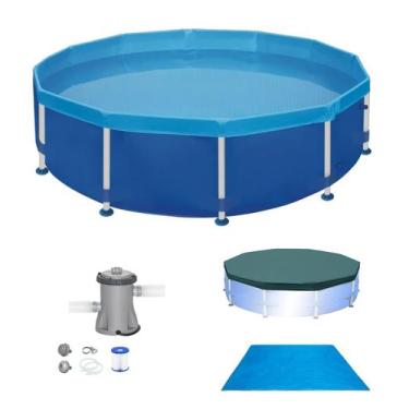 Imagem de Piscina Mor 4500 Litros Estrutural com Bomba Filtro 220v Capa e Forro