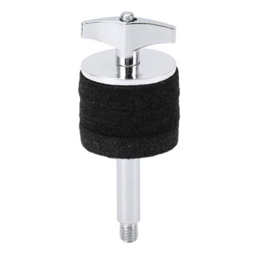 Imagem de A fixação do empilhador de pratos, empilhadora de suporte de tambor de liga de alumínio com arruelas de feltro para o hardware do kit de bateria (Prata)