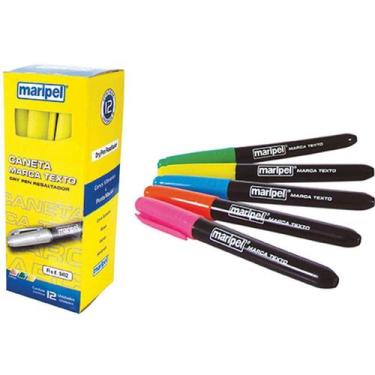 Imagem de Caneta Marca Texto Dry Pen Laranja Caixa Com 12 - Gna