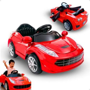 Imagem de Carro eletrico esportivo vermelho com controle remoto 12v 4.5ah - Tigg