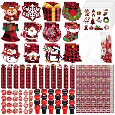 Imagem de Conjunto de papelaria Dianelhall Christmas 168 unidades com caderno, l