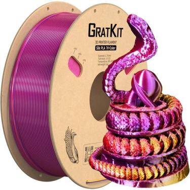Imagem de Impressora 3D Filament GratKit Silk Tri-Color PLA 1,75 mm 1 kg