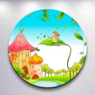 Imagem de Painel Redondo Jardim Encantado Capa Sublimada de Festa Tamanho Grande