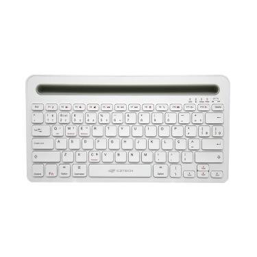 Imagem de Teclado C3Tech K-BT100WH Wireless Bluetooth Multi-Devide Branco