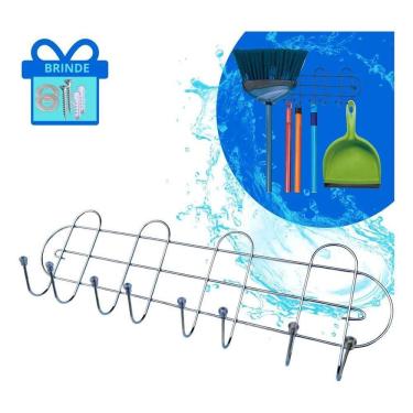 Imagem de 2X Suporte Organizador Porta Vassoura Rodos Gancho