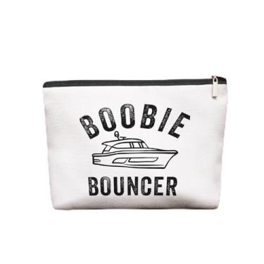 Imagem de Boobie Bouncer – Bolsa de maquiagem divertida para velejar, presente de vela para mulheres amantes de barcos, bolsa de maquiagem com zíper para veleiro