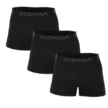 Imagem de Kit 3 Cuecas Zorba Boxer Extreme Sport sem Costura Microfibra 836 Pret