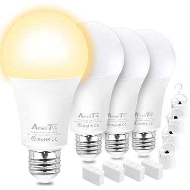 Imagem de Lâmpada LED de emergência recarregável AmeriTop 9W 850lm 4Pk