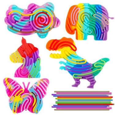 Imagem de Brinquedo Fidget de silicone de dupla face com placa de atividades sen