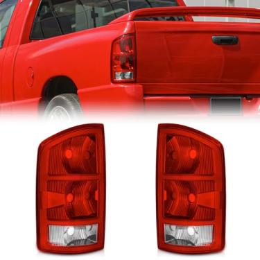 Imagem de WEELMOTO Conjunto de luzes traseiras compatível com Dodge Ram 1500 2500 3500 2002-2006 pickup motorista e passageiro luzes traseiras luz traseira sinal de freio