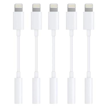 Imagem de Adaptador Lightning para conector de fone de ouvido de 3,5 mm [certificado Apple MFi] Som estéreo Hi-Fi, controle de função completa, compatível com iPhone 14/13/12/11/X/8 e mais – para música