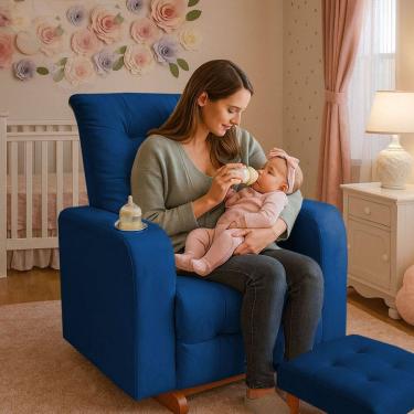 Imagem de Poltrona De Balanço Base Com Puff Gloria Marinho