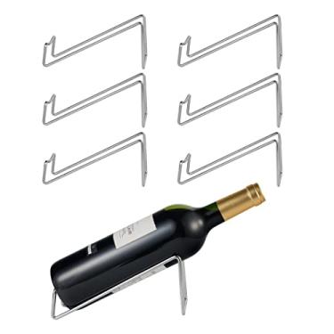 Imagem de Rack de champanhe de bancada de 6 peças - Suporte de garrafa de vinho de mesa de metal único rack de vinho