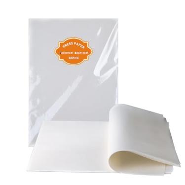 Imagem de Folhas pré-cortadas de papel manteiga, revestimento de 2 lados para assar, cozinhar, fritar, extração de óleo de forno e flor para prensa de aquecimento, 20 x 30 cm, 100 peças | Pacote