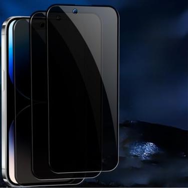Imagem de 1 película protetora de filtro de privacidade de vidro temperado para iPhone 17 Pro, dureza de superfície 9 H, resistente a arranhões, resistente a quedas