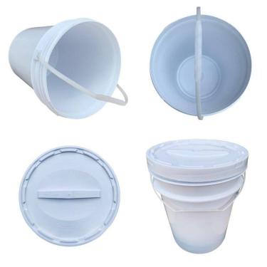 Imagem de Balde Para Pedreiro 20 L E Tampa Rosca - Kit 4 Pçs