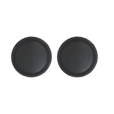 Imagem de Pacote com 2 tampas para câmera e tampa traseira da lente compatível com Sony A9 II III A7 A7II A7III A7IV A7R A7RII A7RIII A7RIV A7RV A7S II III A6700 A6600 A6500 A6400 A6300 A6100 A6000 0 para