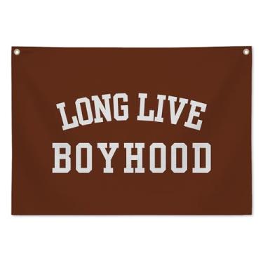 Imagem de Faixa de infância Long Live, decoração de parede de sala de jogos para quarto de crianças, placa de parede rústica de berçário para decoração de quarto de menino infantil, decoração de parede de