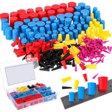 Imagem de Plugues de silicone cônicos 350 peças para mascaramento, plugues de borracha de alta temperatura, galvanoplastia industrial e proteção de revestimento, tamanhos variados para aplicações hidráulicas e