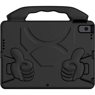 Imagem de SaharaCase Capa com polegar para cima à prova de crianças para Apple iPad 10,2 polegadas (9ª geração 2021) [amortecedor à prova de choque] resistente proteção infantil suporte antiderrapante (preto)