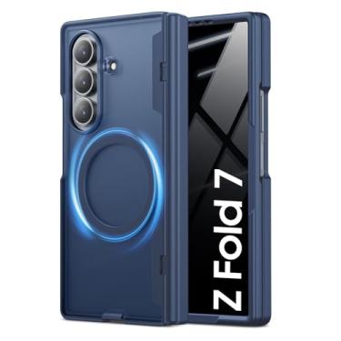 Imagem de Spugan Capa para Galaxy Z Fold 7 com protetor de tela de privacidade azul