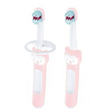 Imagem de Escova de Dente MAM Baby’s Brush 6+ Meses Rosa 2 Unidades