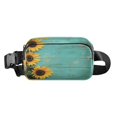 Imagem de CEBUGI Mini pochetes de caminhada para homens e mulheres, pochetes de girassol modernas resistentes à água com cinto ajustável para treino, viagem, corrida