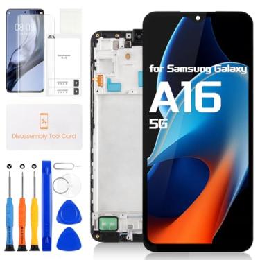 Imagem de Tela LCD Incell para Samsung Galaxy A16 5G para Samsung A16 5G A166 Substituição de tela LCD SM-A166B SM-A166P SM-A166E Montagem de painel de vidro digitalizador de tela sensível ao toque (preto com