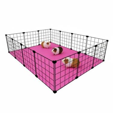 Imagem de Cercado Porquinho da Índia 90x120cm Preto com Soft para Forração - IGU