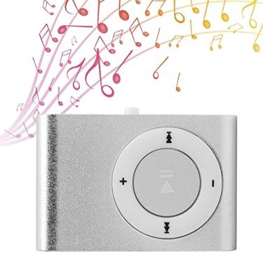 Imagem de TARSHYRY Reprodutor de Mp3 Com Clipe, Mini Reprodutor de Música Portátil Sem Tela Com Fones de Ouvido e Cabo USB, Reprodutor de Mp3 Esportivo para Treino de Corrida (Prata)