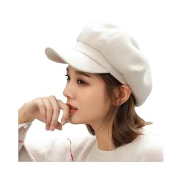Imagem de Boina De Lã Feminina Para O Inverno, Chapéu Casual Octogonal Para Mulh