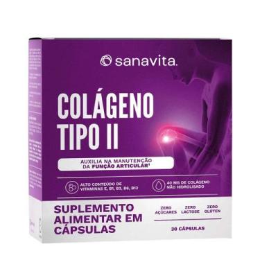 Imagem de Colágeno Tipo II Sanavita 30 Cápsulas 