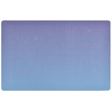 Imagem de TSENQUE Tapete personalizado violeta azul celeste gradiente bonito decoração de varanda de outono, tapete de entrada à prova d'água tapetes de porta interna para entrada de casa, 81 cm x 50 cm