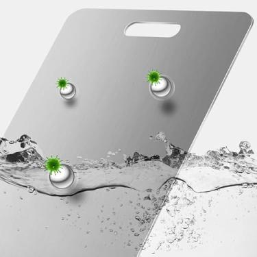 Imagem de Tábua De Corte 304 Aço Inoxidável Antibacteriana À Prova De Mofo 46 cm tábua de cozinha