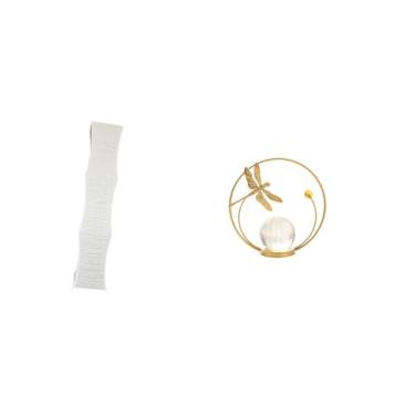 Imagem de Whtkoph Luminária de Chão de Cristal com Cúpula Escultural para Sala de Estar, Quarto, Escritório, Corredor, Lareira, Mesa de Trabalho, Ornamento Decorativo.